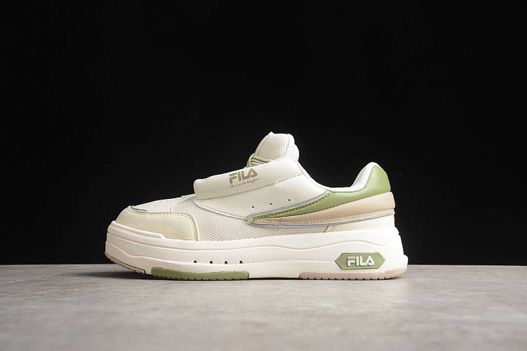 Fila [F12W244201FWW]-[FI*LA SNEAKERS WHITE/BEIGE/GREEN]-[WOMAN:35.5-39]-[MAN:40-45], photo 1