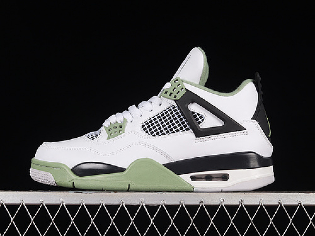 Jordan [AQ9129-103]-[AIR JORDAN 4 RETRO WHITE/OIL GREEN/DARK ASH/NEUTRAL GREY]-[UNISEX:36-48], photo 1