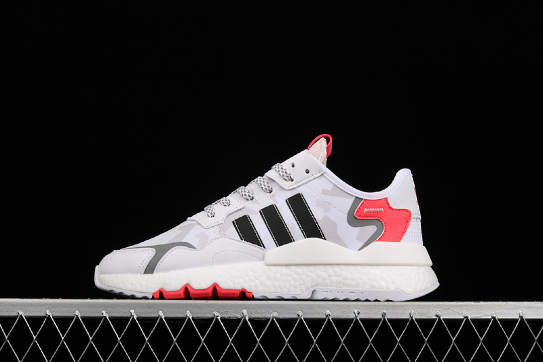 [FV1310]-[NITE JOGGER 2019 BOOST SHOES CLOUD WHITE/CORE BLACK/PINK]-[WOMAN:36-39]-[MAN:40-45], photo 1