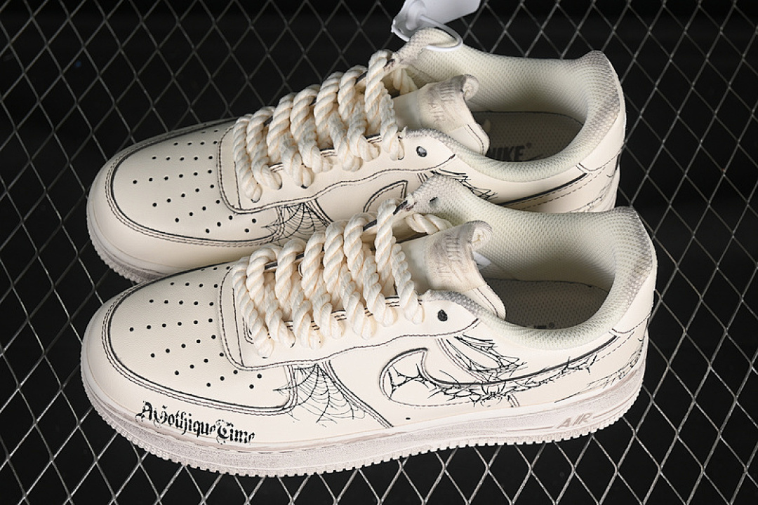 Nike [315221-333]-[AIR FORCE 1 07 LOW BLACK/BEIGE]-[WOMAN:36-39]-[MAN:40-45] - Image 11