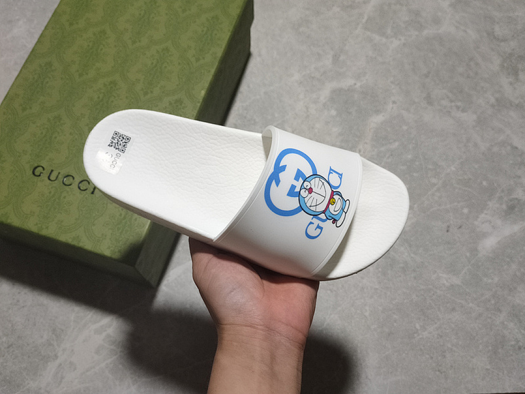 Gucci Gucci [ SLIPPERS WHITE/WHITE/BLUE]-[WOMAN:35-39]-[MAN:40-44], photo 1