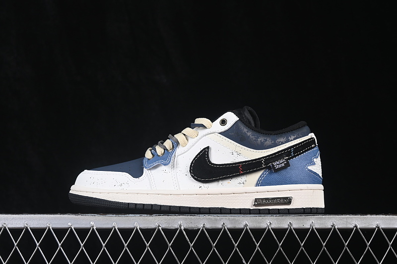 Jordan AIR Jordan 1 LOW AJ1 BASKETBALL SHOES WHITE/BLACK · 553558-081, photo 1