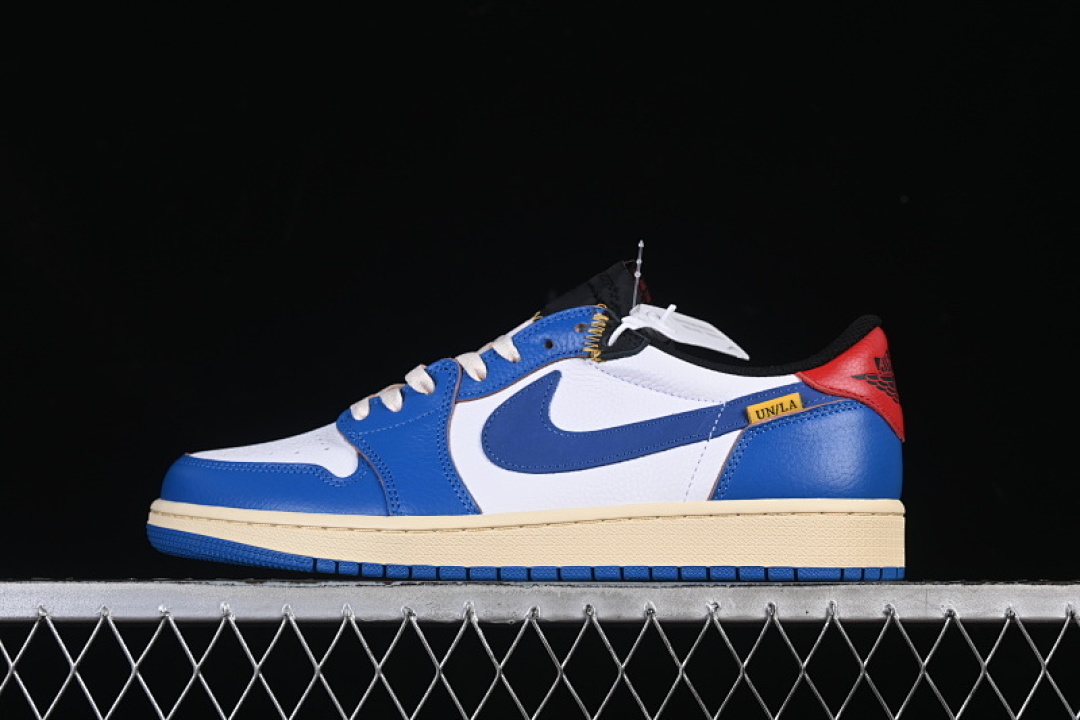 Jordan [HQ6998-146]-[AIR JORDAN 1 LOW AJ1 CASUAL SNEAKERS BLUE/WHITE/RED]-[WOMAN:36-39]-[MAN:40-47.5], photo 1