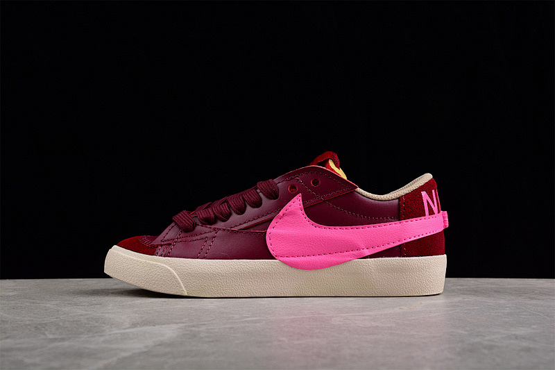 Nike BLAZER LOW 77 JUMBO BURGUNDY/HOT PINK/BEIGE · DQ1470-600, photo 1