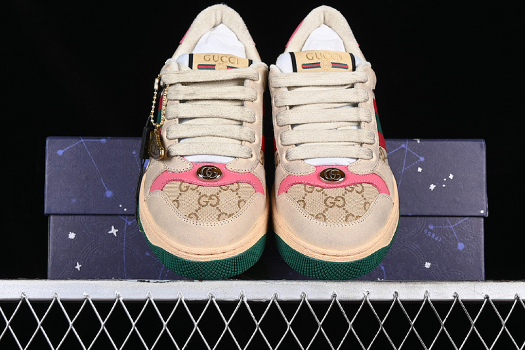 Gucci [9Y9209443]-[GU*CCI DISTRESSED SCREENER SNEAKER PINK/BROEN/GREY/RED/GREEN]-[WOMAN:35-40] - Image 13