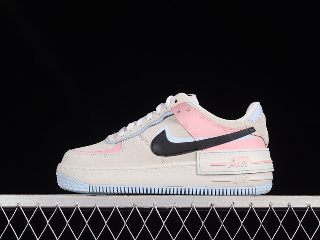 Nike [DX3358-100]-[AIR FORCE 1 SHADOW HOOPS PACK MEDIUM SOFT PINK/BLACK]-[WOMAN:35.5-40], photo 1
