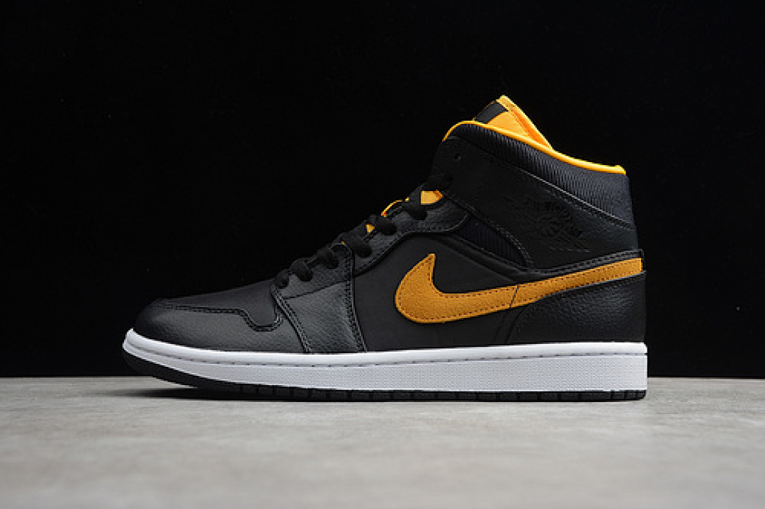 Jordan [CI9352-001]-[AIR JORDAN 1 MID BLACK/UNIVERSITY GOLD/WHITE]-[MAN:40-46], photo 1