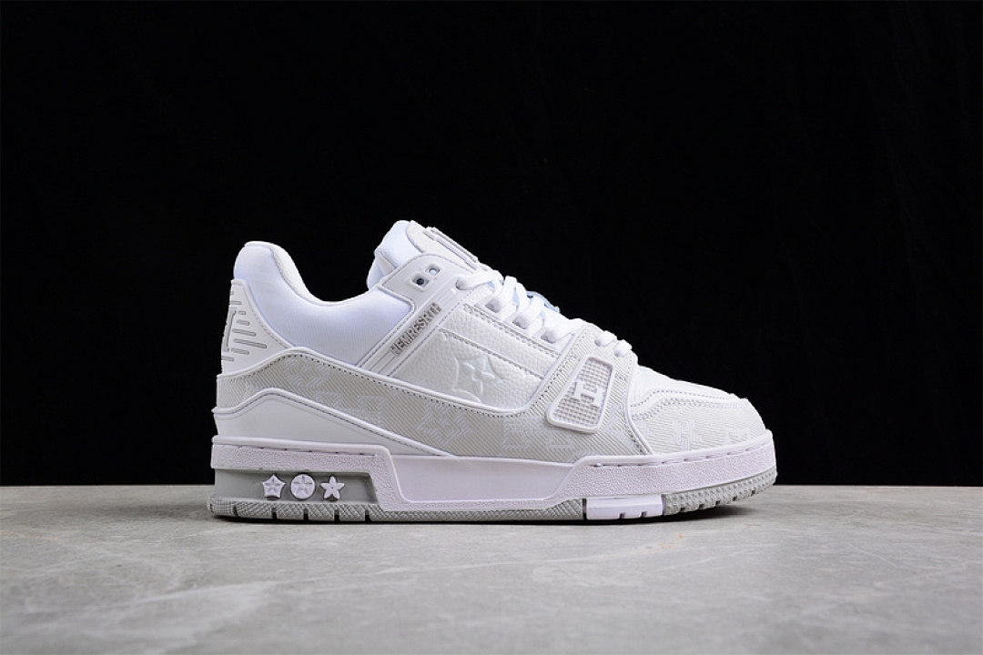 Louis Vuitton [L*V 2022 TRAINER SNEAKERS WHITE/WHITE/LIGHT GREY]-[WOMAN:36-39]-[MAN:40-46] - Image 14