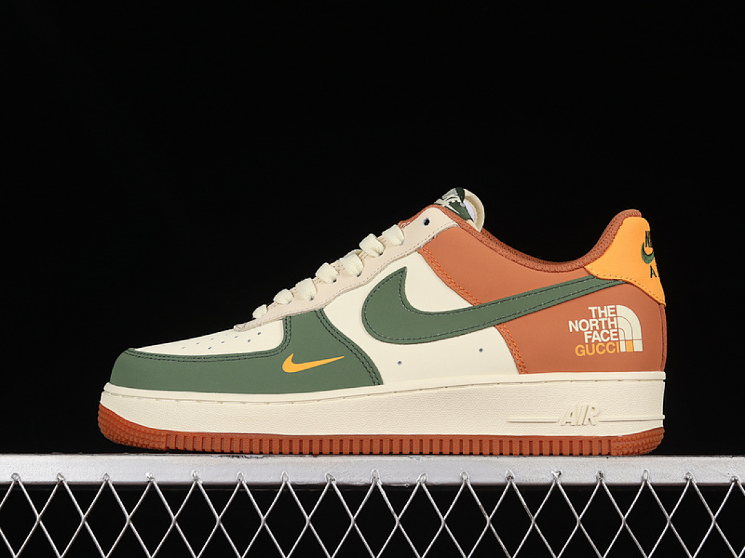 Nike [BS9055-811]-[THENORTHFACE X AIR FORCE 1 LOW 07 GREEN/BEIGE/ORANGE]-[WOMAN:36-39]-[MAN:40-45], photo 1