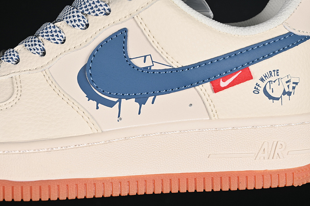 Nike [QW5836-001]-[AIR FORCE 1 07 LOW GREY/BEIGE/BLUE]-[WOMAN:36-39]-[MAN:40-45] - Image 8