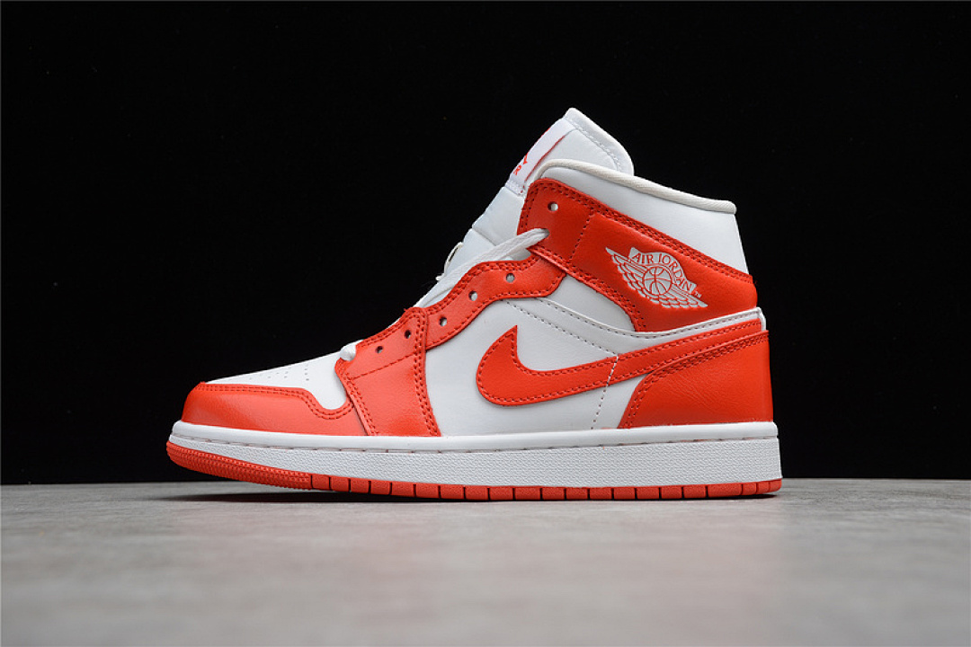 Jordan [BQ6472-116]-[CJ AIR JORDAN 1 MID WHITE/HABANERO RED/WHITE]-[WOMAN:35.5-39]-[MAN:40-44.5], photo 1