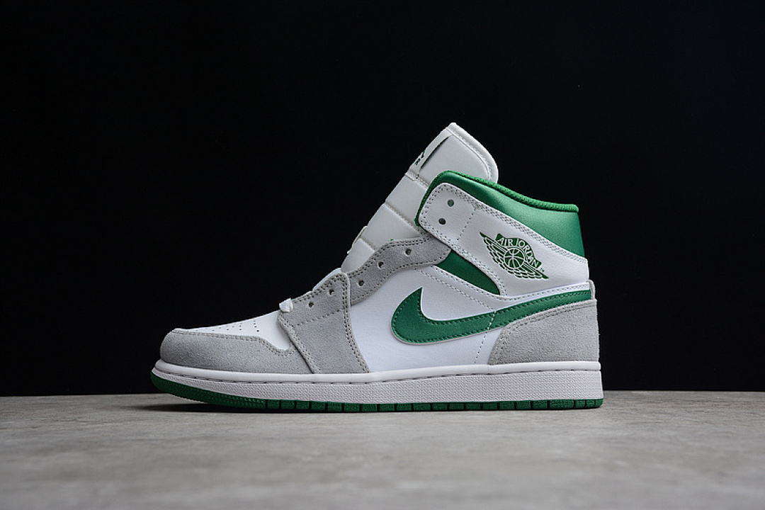 Jordan [DC7294-103]-[AIR JORDAN 1 MID SE WHITE/LIGHT SMOKE GREY/PINE GREEN]-[WOMAN:36-39]-[MAN:40-46], photo 1