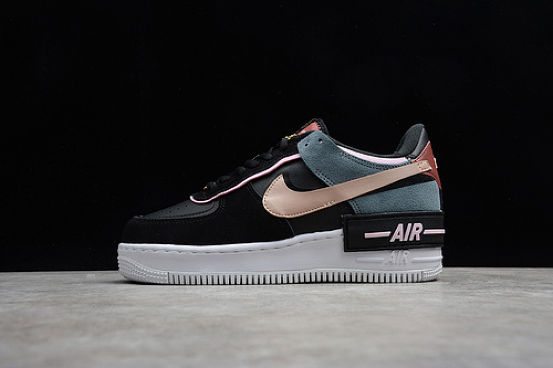 Nike Nike AIR FORCE 1 SHADOW BLACK/LIGHT ARCTIC PINK-CLAYSTONE RED-METALLIC BRONZE · CU5315-001, photo 1