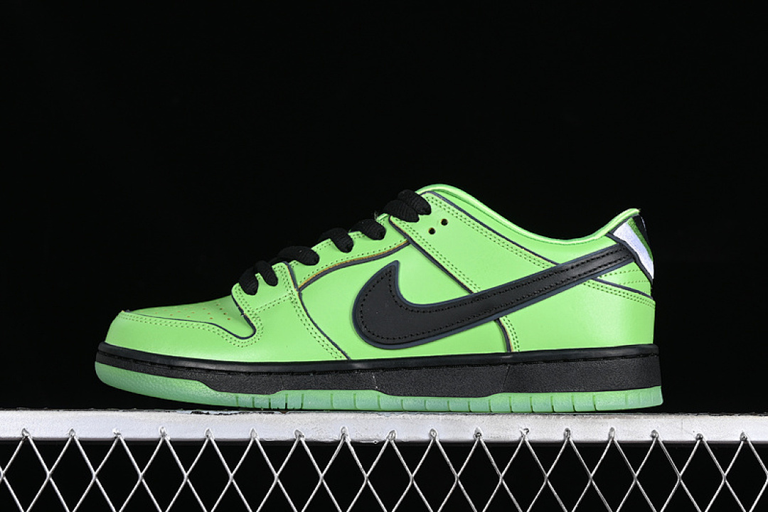 Unbranded [FZ8319-300]-[THE POWERPUFF GIRLS X DUNK LOW PRO SB QS BUTTERCUP MEAN GREEN/BLACK/LOTUS (PINK]), photo 1