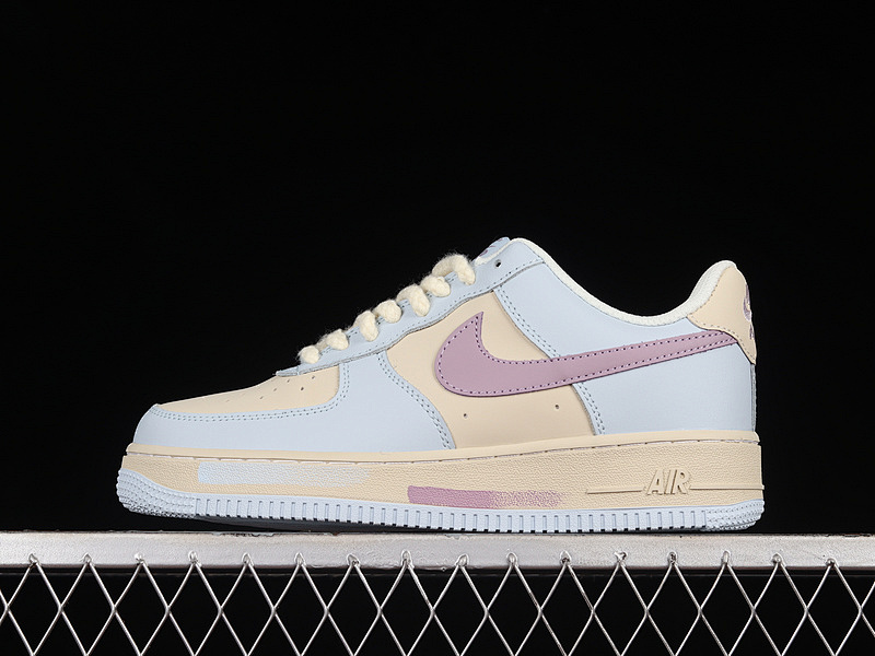 Nike Nike AIR FORCE 1 07 LOW JADE HARE LIGHT YELLOW/BLUE/PURPLE · CW0088-111, photo 1