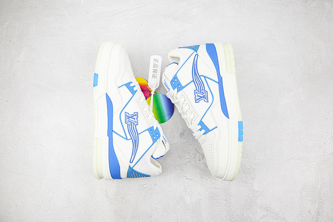 Louis Vuitton [L*V SHOES TRAINER WHITE/WHITE/BLUE]-[MAN:39-45] - Image 3