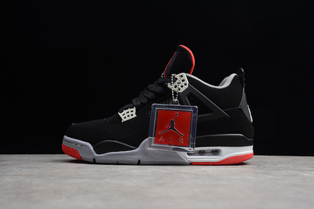 Jordan [84-82-93]-[308497-089]-[AIR JORDAN 4 RETRO BRED BLACK/CEMENT GREY-FIRE RED]-[MAN:40-46], photo 1