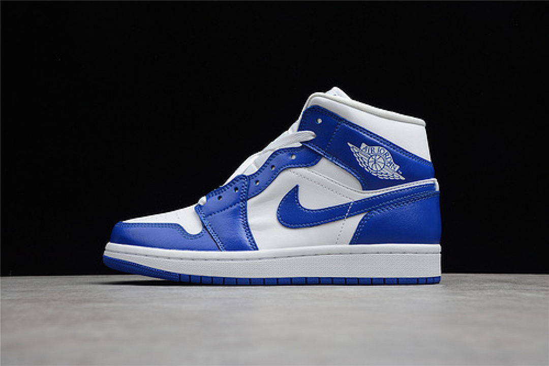 Jordan [BQ6472-104]-[CJ AIR JORDAN 1 MID KENTUCKY BLUE WHITE/HYPER ROYAL/WHITE]-[UNSIEX:35.5-45], photo 1