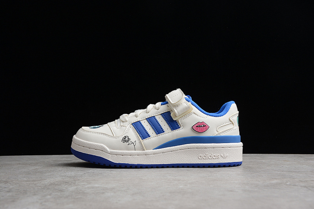 Unbranded [FX6714]-[FORUM LOW BIG KID GRL POWER CHALK WHITE/COLLEGIATE ROYAL/GOLD METALLIC]-[WOMAN:36-39], photo 1
