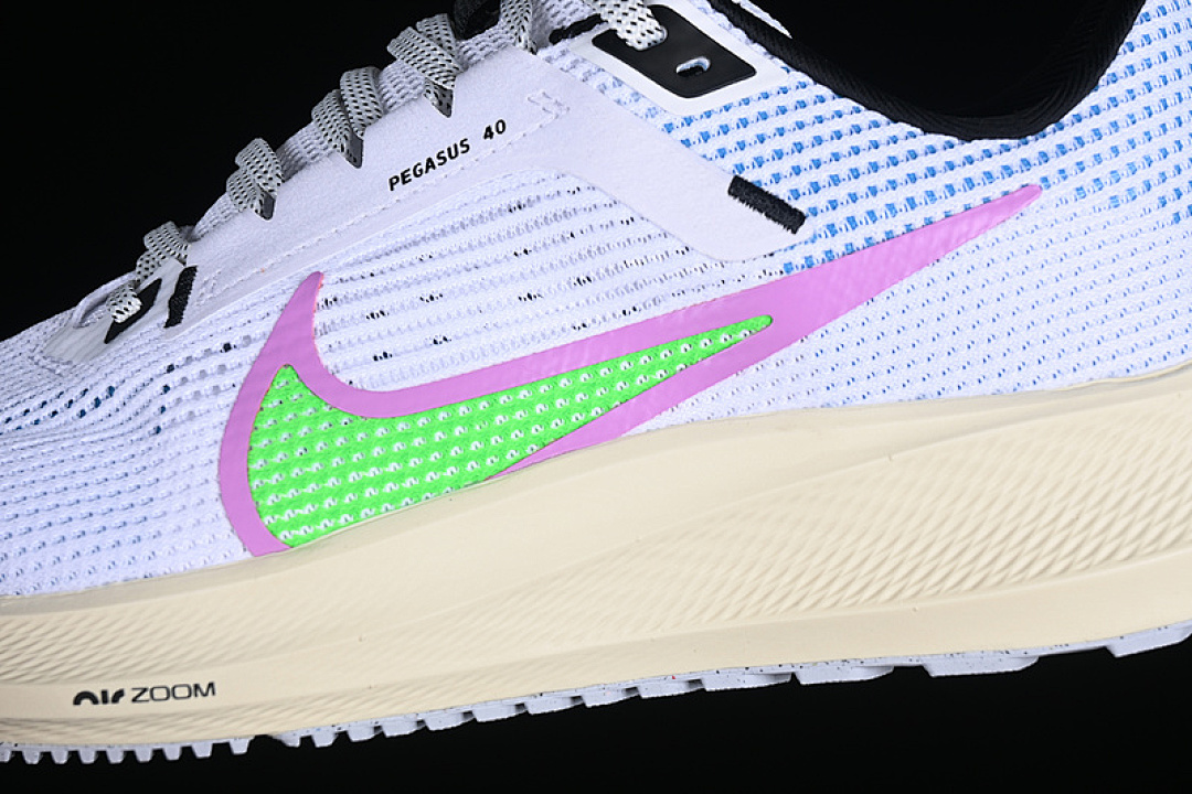 Nike [FJ1051-100]-[AIR ZOOM PEGASUS 40 WHITE/PINK/GREEN/BLACK]-[MAN:39-46] - Image 7