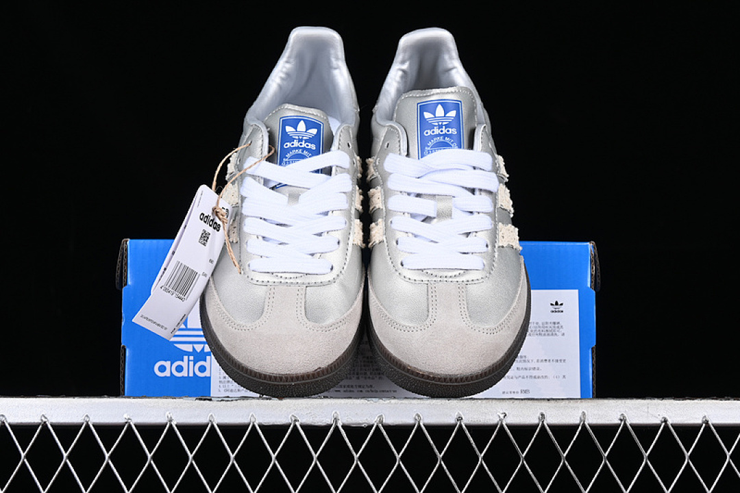 Adidas [B75806]-[ADIDAS SAMBA VEGAN SILVER/BLACK/GREY/WHITE]-[WOMAN:36-39] - Image 14