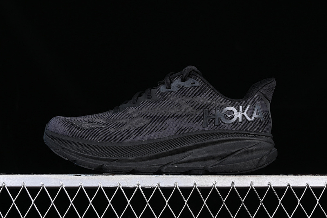 On Running [1132210 BBLC]-[HOKA CLIFTON 9 WIDE BLACK/GREY]-[MAN:39-45] - Image 2