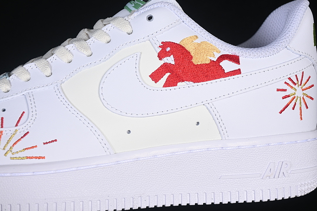 Nike [IQ1133-111]-[AIR FORCE 1 07 LOW CASUAL SNEAKERS WHITE/RED]-[WOMAN:36-39]-[MAN:40-45] - Image 8