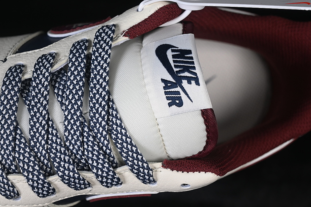 Nike [JP8028-069]-[AIR FORCE 1 07 LOW WHITE/NAVY BLUE/WINE RED]-[WOMAN:36-39]-[MAN:40-45] - Image 9