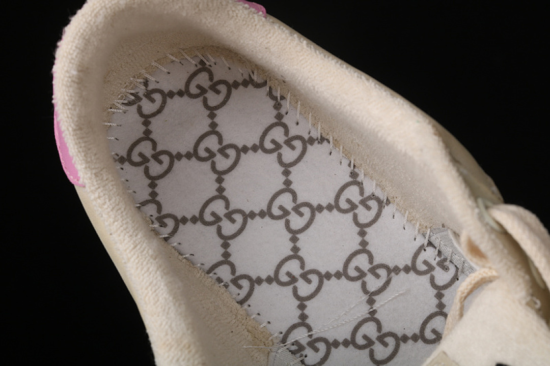 Gucci [GU*CCI ACE EMBROIDERED LOW-TOP SNEAKER BEIGE/WHITE/GREEN-PINK]-[WOMAN:35-40] - Image 5