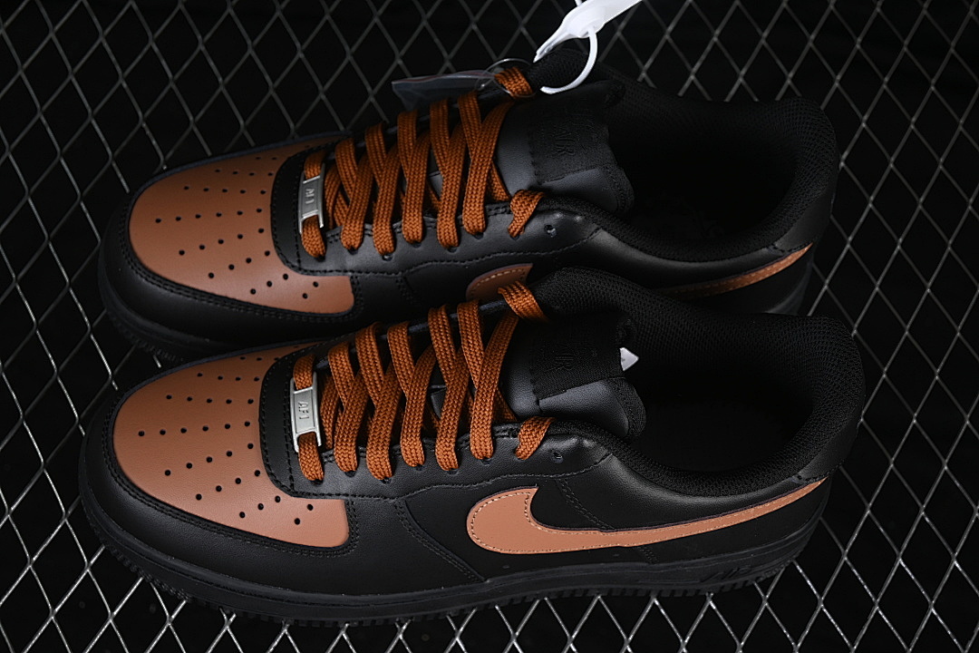 Nike [FV5951-001]-[AIR FORCE 1 07 LOW CASUAL SNEAKERS BLACK/BROWN/BLACK]-[WOMAN:36-39]-[MAN:40-45] - Image 11