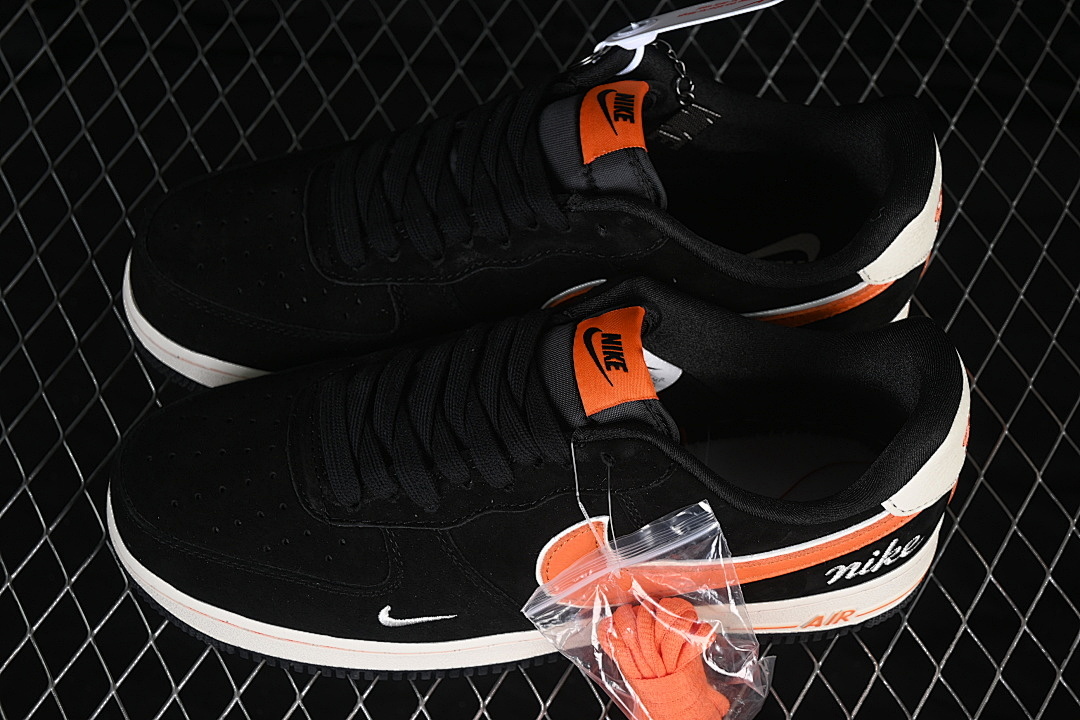 Nike [FV3694-107]-[AIR FORCE 1 07 LOW CASUAL SNEAKERS BLACK/ORANGE]-[WOMAN:36-39]-[MAN:40-45] - Image 15