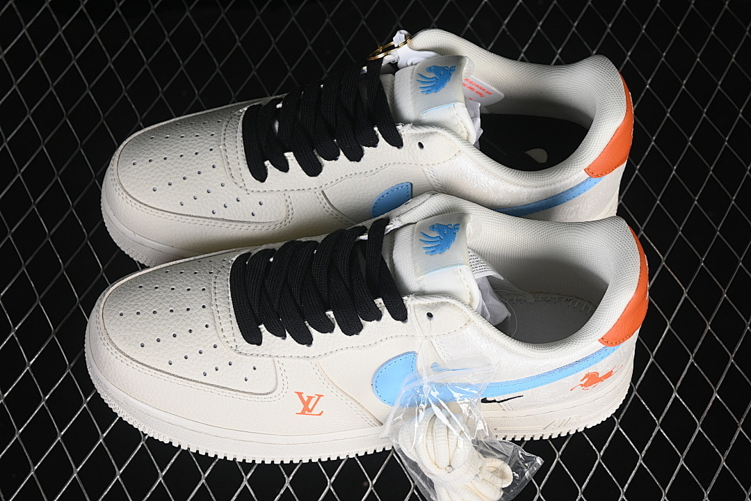 Nike [FV3694-100]-[AIR FORCE 1 07 LOW WHITE/BLUE/ORANGE]-[WOMAN:36-39]-[MAN:40-45] - Image 11