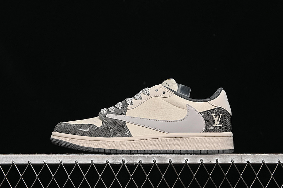 Jordan [XS7089-619]-[TRAVIS SCOTT X FRAGMENT DESIGN AIR JORDAN 1 LOW OG SP GREY/WHITE]-[36-45], photo 1