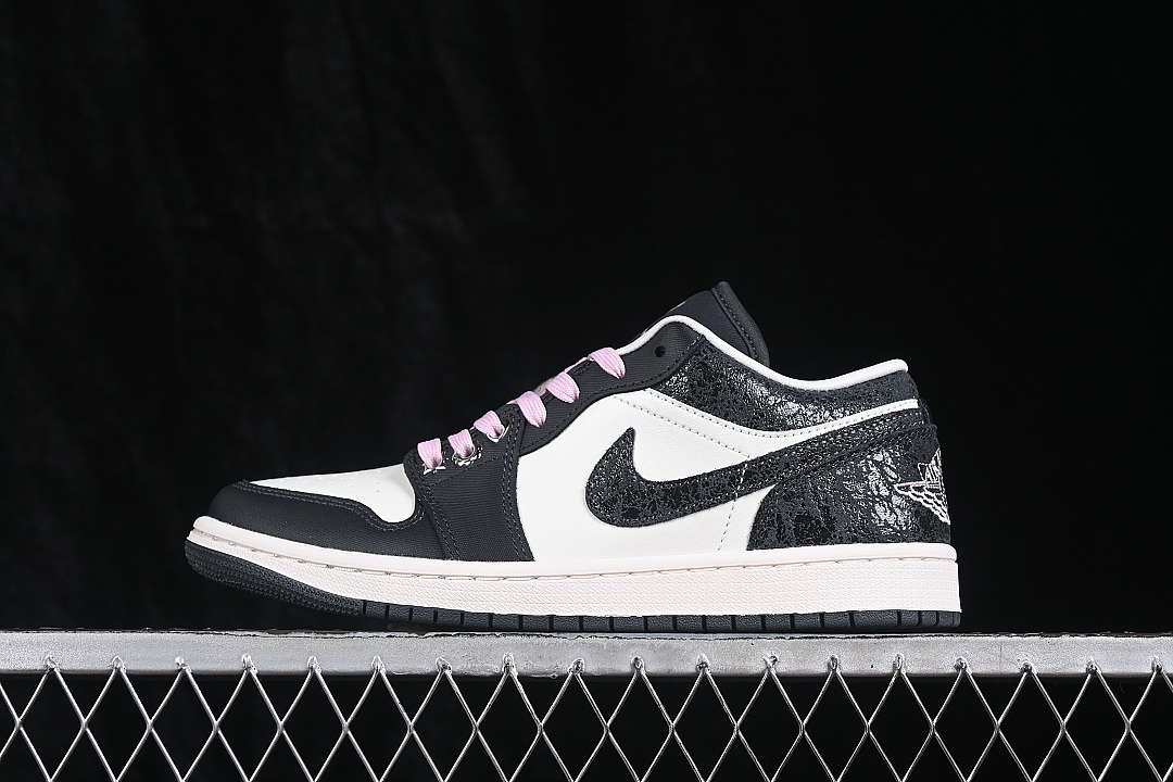 Jordan [II0595-001]-[AIR JORDAN 1 LOW AJ1 BASKETBALL SHOES PINK/BLACK]-[WOMAN:35.5-39]-[MAN:40-46], photo 1
