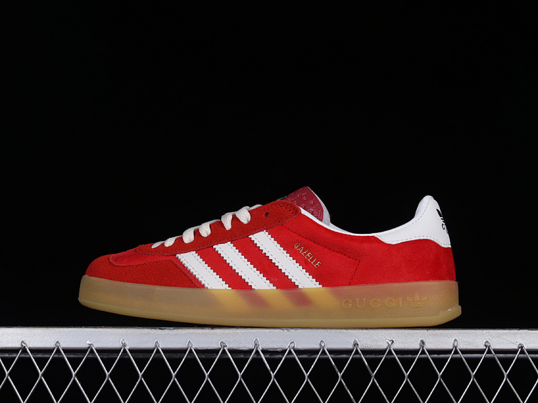 Adidas GU*CCI X GAZELLE SHOES RED/CLOUD WHITE/GUM · HQ8851, photo 1
