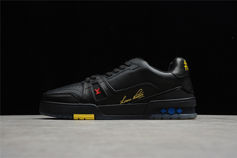 Louis Vuitton Louis Vuitton L*V TRAINER SNEAKER BLACK/BLACK/YELLOW · 1A5YQW, photo 1