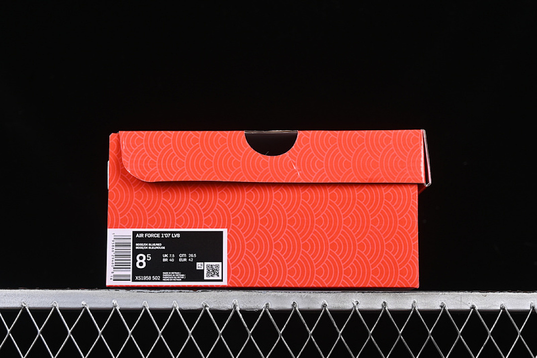 Nike [XS1958-502]-[AIR FORCE 1 07 LOW WHITE/GREY/RED/BLUE]-[WOMAN:36-39]-[MAN:40-45] - Image 12