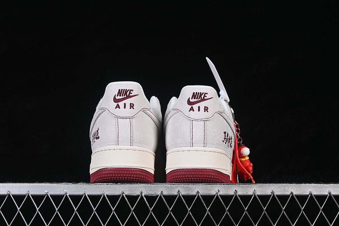 Nike [FC1688-261]-[AIR FORCE 1 07 LOW CASUAL SNEAKERS WHITE/WINE RED]-[WOMAN:36-39]-[MAN:40-45] - Image 14