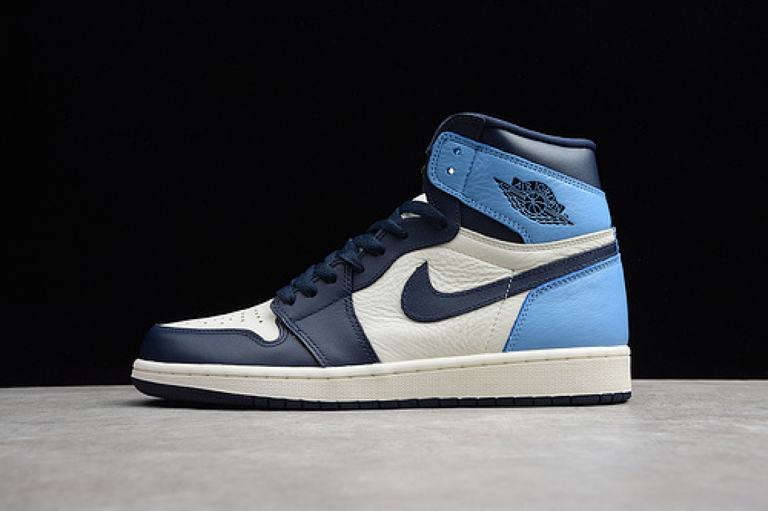 Jordan [108-106-117]-[555088-140]-[ST AIR JORDAN 1 RETRO HIGH UNC LEATHER OBSIDIAN/UNIVERSITY (BLUE]), photo 1