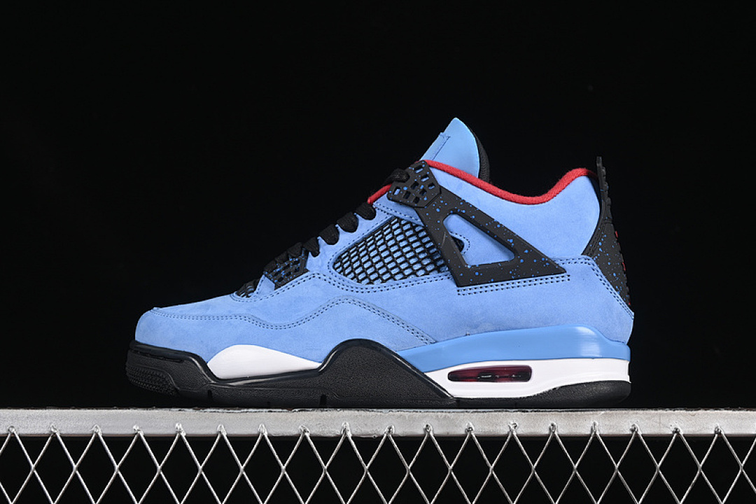 Jordan [308497-406]-[TRAVIS SCOTT CACTUS JACK X AIR JORDAN 4 RETRO UNIVERSITY BLUE/VARSITY RED/BLACK], photo 1