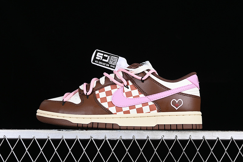 Nike DUNK LOW SB WHITE/BROWN/PINK · DD1503-124, photo 1