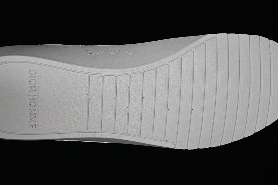 Dior [B23 OBLIQUE TOP SNEAKERS MID CASUAL SHOES WHITE/LIGHT GRAY]-[WOMAN:39]-[MAN:40-46] - Image 4