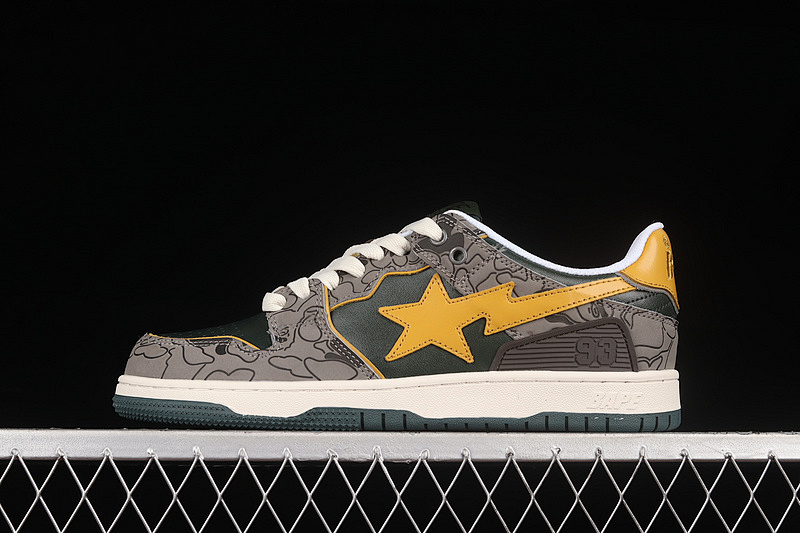Bape HUMAN MADE Bape STA SK8 TO NIGO BLACK/CAMO/YELLOW · 1H80191007, photo 1