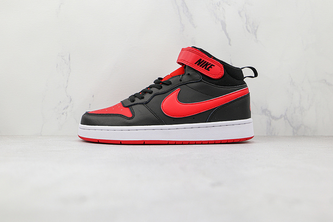 Unbranded [CD7782-003]-[COURT BOROUGH MID 2 GS BRED BLACK/WHITE/UNIVERSITY RED]-[WOMAN:36-39]-[MAN:40-45], photo 1