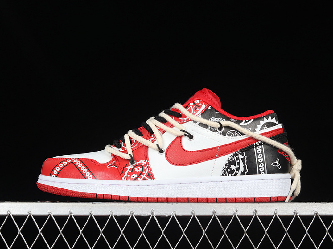 Jordan [DC0774-840]-[AIR JORDAN 1 LOW VIBE WHITE/BLACK/RED]-[WOMAN:36-39]-[MAN:40-45], photo 1