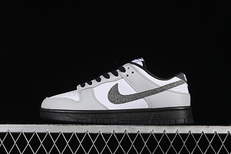Nike DUNK LOW SB GLITTER SWOOSH WHITE/WHITE/LIGHT SMOKE GREY/MULTI-COLOR · HQ3462-191, photo 1