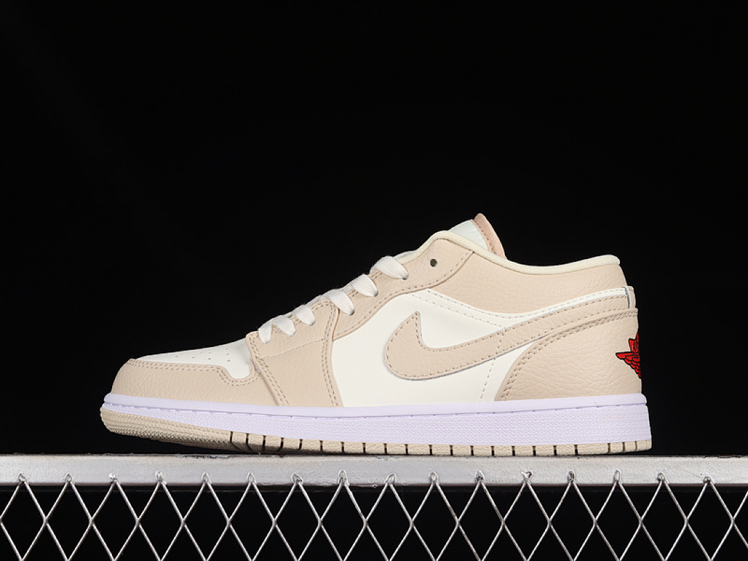 Jordan [FB7168-121]-[AIR JORDAN 1 LOW GCEL LIGHT KHAKI/BEIGE/WHITE-RED]-[MAN:40-46], photo 1