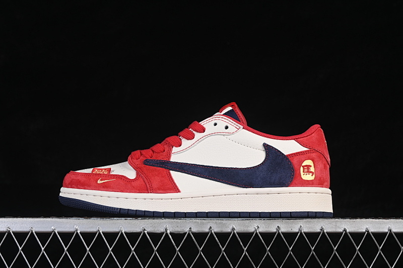 Jordan FRAGMENT DESIGN AIR Jordan 1 LOW OG SP WHITE/RED/BLUE · HG0026-024, photo 1