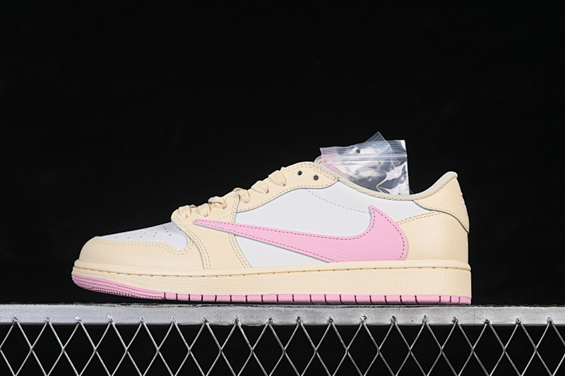 Jordan Jordan 1 LOW MUSLIN/SHY PINK/SAIL/UNIVERSITY RED · IQ7604-100, photo 1