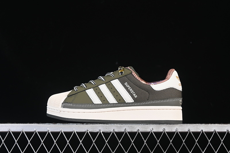 Adidas ORIGINALS SUPERSTAR II CASUAL SNEAKERS ARMY GREEN/WHITE · JR6991, photo 1